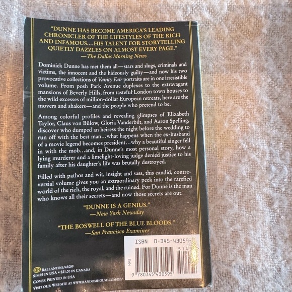 🐾3 For $18🐾 Dominick Dunne Book - Fatal Charms and The Mansions of Limbo - Picture 2 of 4